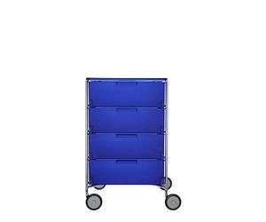Kartell Mobil récipient avec roues 4 Cassetti Cobalt