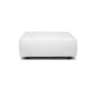 KARTELL pouf PLASTICS DUO 7090 (Blanc - Tissu Nilo)