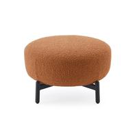 KARTELL pouf repose-pieds LUNAM tissu CURLY (Orange - Acier verni et tissu)