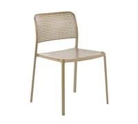 KARTELL set de 2 chaises AUDREY (Beige - aluminium / polypropylène)
