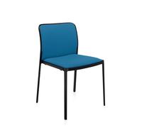 KARTELL set de 2 chaises AUDREY SOFT tissé TREVIRA (Structure peinte en noir/ Revêtement ottanio - aluminium / tissu Trevira)