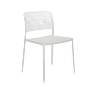 KARTELL set de 2 chaises AUDREY (Structure peinte en blanc / Assise blanche - aluminium / polypropylène)