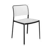 KARTELL set de 2 chaises AUDREY (Structure peinte en noir/ Assise blanche - aluminium / polypropylène)