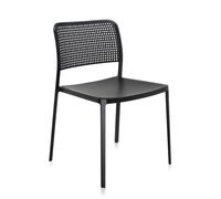 KARTELL set de 2 chaises AUDREY (Structure peinte en noir/ Assise noire - aluminium / polypropylène)