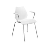 KARTELL set de 2 chaises avec accoudoirs MAUI (Blanc zinc - Polypropylène coloré dans la masse)
