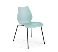 KARTELL set de 2 chaises MAUI (Bleu clair - Polypropylène teinté dans la masse et acier peint en noir)