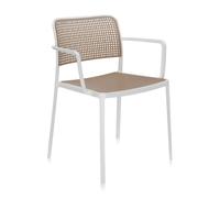 Chaise de Jardin Kartell AUDREY avec Accoudoirs Blanc/ Sable