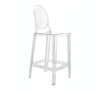 KARTELL set de 2 tabourets ONE MORE H 65 cm (Cristal - Polycarbonate transparent)