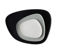 KARTELL set de 3 assiettes plateaux NAMASTÉ (Noir, gris, gris tourterelle - Melammina)