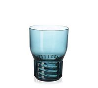KARTELL set de 4 verres TRAMA (H 11 cm / Bleu - Technopolymère thermoplastique transparent)