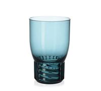 KARTELL set de 4 verres TRAMA (H 13 cm / Bleu - Technopolymère thermoplastique transparent)