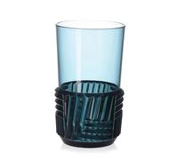 KARTELL set de 4 verres TRAMA (H 15 cm / Bleu - Technopolymère thermoplastique transparent)