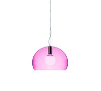 Kartell Small FL/Y Transparent Pendelleuchte, rouge cardinal