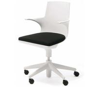 Kartell 4819/03 Spoon Chair Fauteuil pivotant, Blanc / Noir