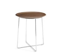 KARTELL table basse AL WOOD (Frêne foncé - Bois courbé et acier chromé)