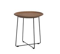 KARTELL table basse AL WOOD (Placage foncé - Bois courbé et acier peint en noir)