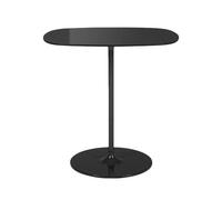 KARTELL table basse THIERRY 33 x 50 cm (Noir - Verre trempé peint au dos et acier peint)