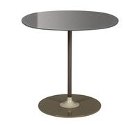 KARTELL table basse THIERRY 45 x 45 cm (Gris - Verre trempé peint au dos et acier peint)