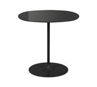 KARTELL table basse THIERRY 45 x 45 cm (Noir - Verre trempé peint au dos et acier peint)