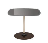 KARTELL table basse THIERRY 50 x 50 cm (Gris - Verre trempé peint au dos et acier peint)