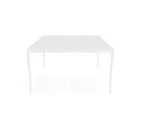 KARTELL table carré ALBERT 150 x 150 cm (Blanc - Plateau en grès cérame brillant et pieds en aluminium)
