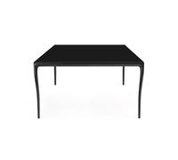 KARTELL table carré ALBERT 150 x 150 cm (Noir - Plateau en grès cérame brillant et pieds en aluminium)