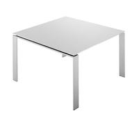 KARTELL table FOUR 128x128xH73 cm (Plateau blanc - Pieds blanc - Plateau en laminé anti-rayures et pieds en acier verni)