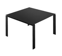 KARTELL table FOUR 128x128xH73 cm (Plateau noir - Pieds noirs - Plateau en laminé anti-rayures et pieds en acier verni)