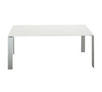 KARTELL table FOUR 158x79xH73 cm (Plateau blanc - Pieds aluminium - Plateau en laminé anti-rayures et pieds en acier verni)