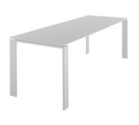 KARTELL table FOUR 223x79xH73 cm (Plateau blanc - Pieds blanc - Plateau en laminé anti-rayures et pieds en acier verni)