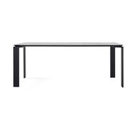 KARTELL table FOUR CERAMIC 190x79xH73 cm (Symphonie - Grès finition Marbre et acier verni noir)