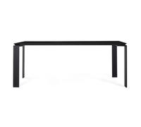KARTELL table FOUR CERAMIC 190x90xH73 cm (Noir - Grès finition Marbre et acier verni noir)
