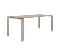 KARTELL table FOUR LARGE 190x90xH73 cm (Beige - Plateau en Fenix doux au toucher et pieds en acier peint)