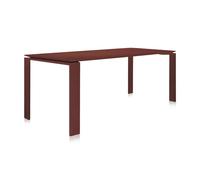 KARTELL table FOUR LARGE 190x90xH73 cm (Bordeaux - Piano in Fenix soft touch e gambe in acciaio verniciato)