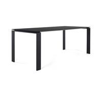KARTELL table FOUR LARGE 190x90xH73 cm (Noir - Plateau en laminé soft touch anti-rayures et pieds en acier verni)