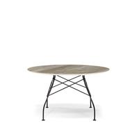 Kartell Table Glossy - rond - noir - gris tropical