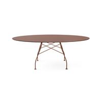 KARTELL table ovale pour l'extérieur GLOSSY XXL OUTDOOR 192 x 118 cm (Burgundy - Grès et acier peint)
