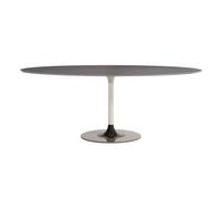 KARTELL table ovale THIERRY XXL (Gris - Verre trempé peint et métal)