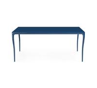 KARTELL table rectangulaire ALBERT 190 x 90 cm (Bleu ciel - Plateau en grès cérame brillant et pieds en aluminium)