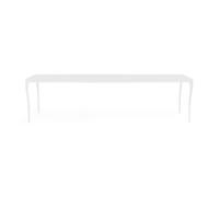 KARTELL table rectangulaire ALBERT 280 x 100 cm (Blanc - Plateau en grès cérame brillant et pieds en aluminium)