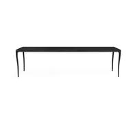 KARTELL table rectangulaire ALBERT 280 x 100 cm (Noir - Plateau en grès cérame brillant et pieds en aluminium)