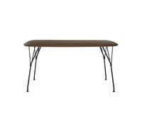 KARTELL table rectangulaire VISCOUNT OF WOOD 145 cm (Plateau en noyer, structure noire - bois et métal)