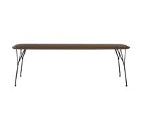 KARTELL table rectangulaire VISCOUNT OF WOOD 240 cm (Plateau en noyer, structure noire - bois et métal)