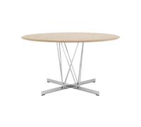 KARTELL table ronde VISCOUNT OF WOOD Ø 130 cm (Plateau en frêne, structure chromée - bois et métal)