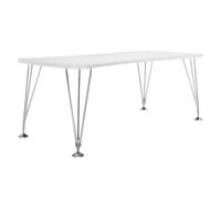 KARTELL table sur pieds MAX (L 190 cm / Blanc zinc - Pleateau laminé anti-rayures / Structure en acier chromé)
