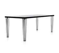 KARTELL Table TOP TOP plateau en verre dim. 190x72x90 (Noir - pleateau en verre - Pieds en PMMA transparent)