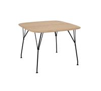 KARTELL table VISCOUNT OF WOOD 100 x 100 cm (Plateau en frêne, structure noire - bois et métal)