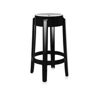 KARTELL tabouret CHARLES GHOST hauteur 65 cm (Noir brillant - Polycarbonate coloré dans la masse)