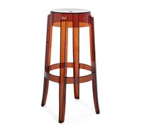 Kartell Tabouret Charles Ghost 75cm ambre H x Ø 75x27cm