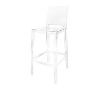 KARTELL set de 2 tabourets ONE MORE PLEASE H 75 cm (Cristal - Polycarbonate transparent)